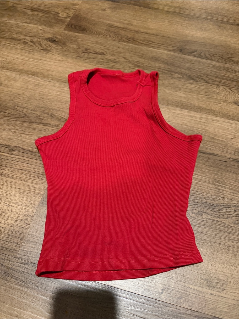 Women’s Sleeveless Ribbed open back Tank Top - Red